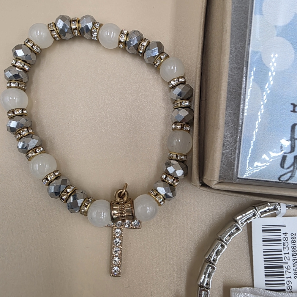 Adornia Silver Link Bracelet,alex And Ani And More Bundle - Picture 5 of 6